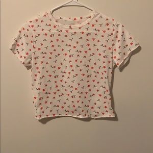 White with flowers on it